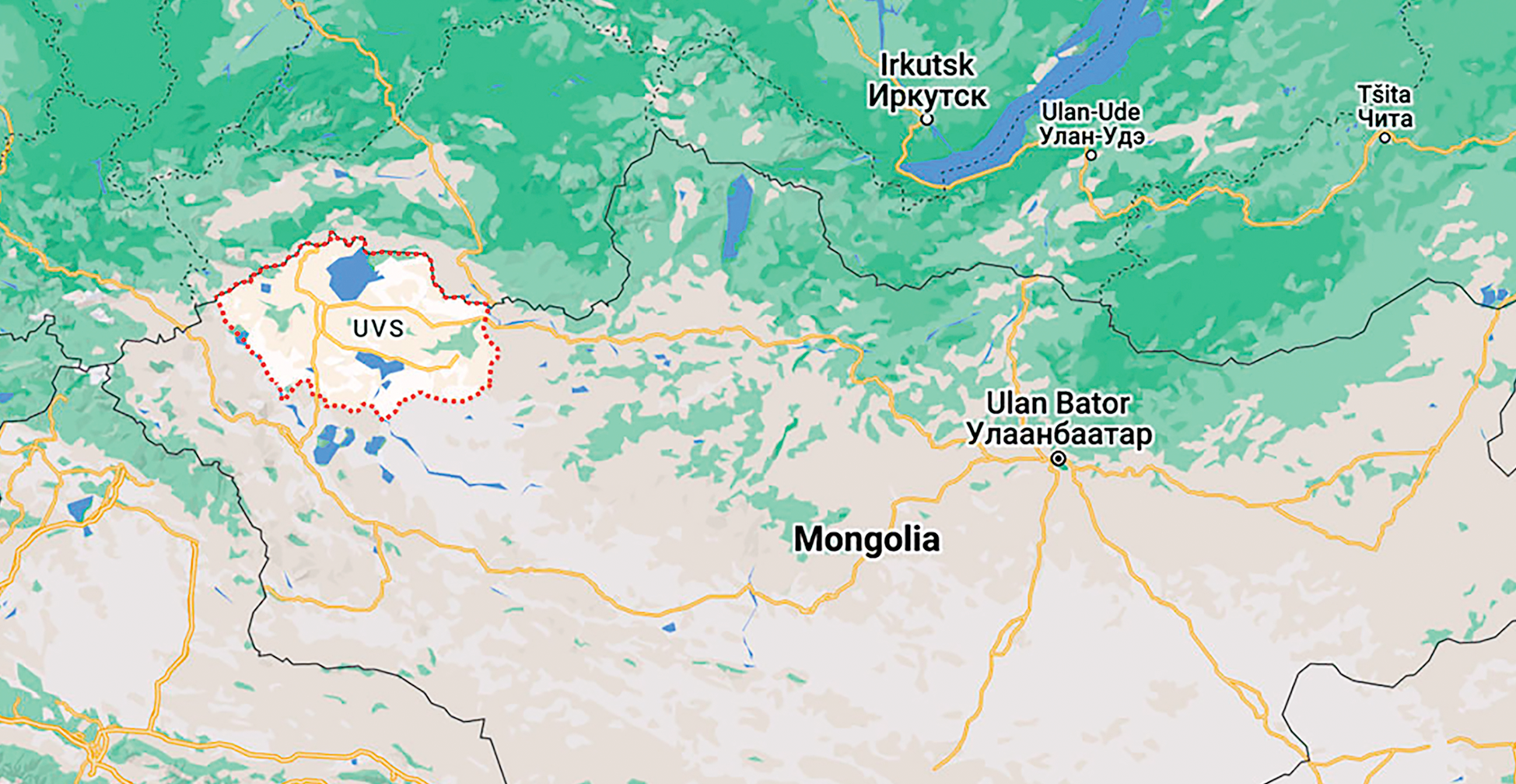 Map of Mongolia